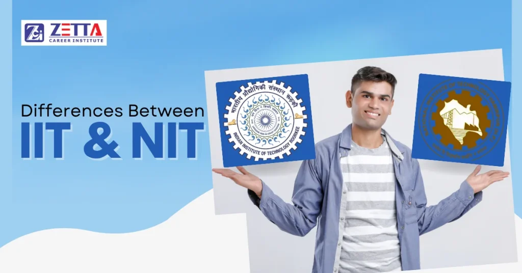 Image illustrating the differences between IIT and NIT institutions in India